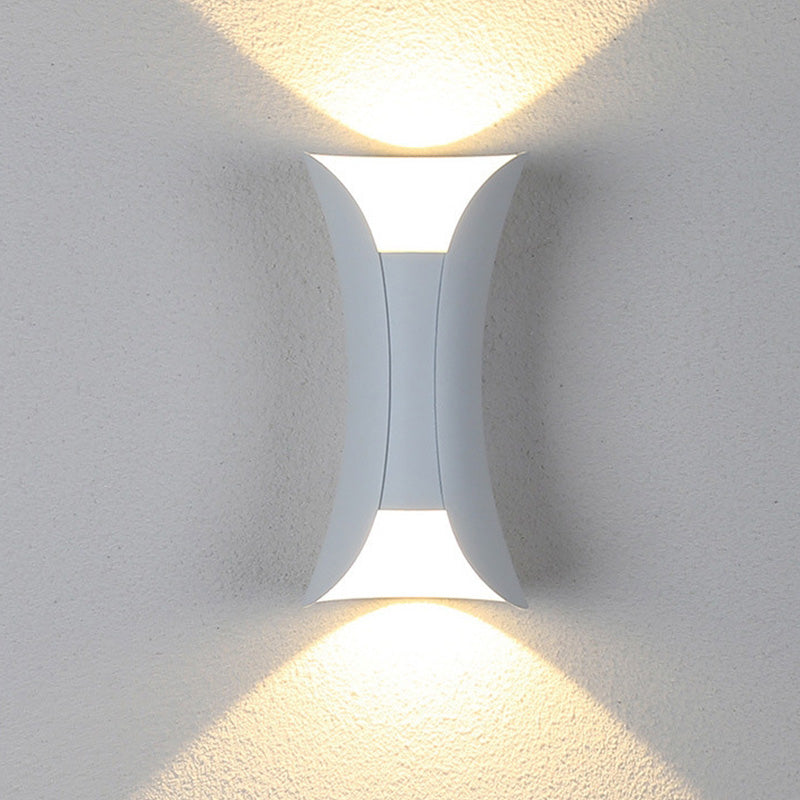Ray Moderna Foco Metal Aplique de Pared Exterior Blanca/Negra — imagen 12 | Aura Lighting