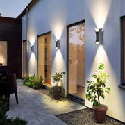 Ray Moderna Foco Metal Aplique de Pared Exterior Blanca/Negra — imagen 6 | Aura Lighting