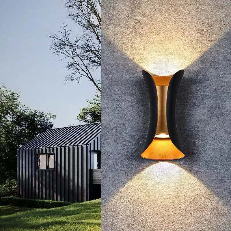 Ray Moderna Foco Metal Aplique de Pared Exterior Blanca/Negra — imagen 7 | Aura Lighting
