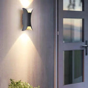Ray Moderna Foco Metal Aplique de Pared Exterior Blanca/Negra — imagen 9 | Aura Lighting