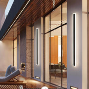 Ray Moderna Lineal Metal Aplique de Pared Exterior Negra — imagen 10 | Aura Lighting