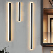 Ray Moderna Lineal Metal Aplique de Pared Exterior Negra — imagen 13 | Aura Lighting