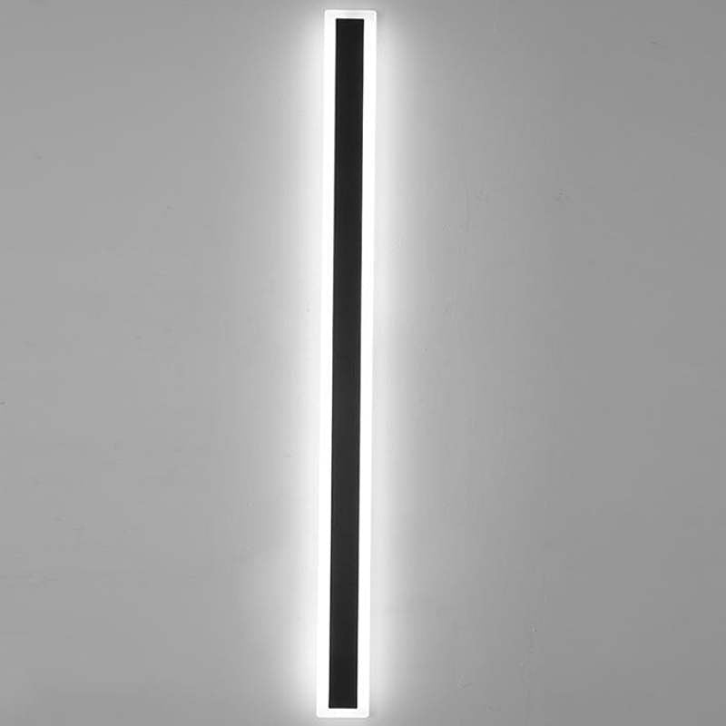 Ray Moderna Lineal Metal Aplique de Pared Exterior Negra — imagen 15 | Aura Lighting