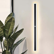 Ray Moderna Lineal Metal Aplique de Pared Exterior Negra — imagen 20 | Aura Lighting