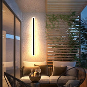 Ray Moderna Lineal Metal Aplique de Pared Exterior Negra — imagen 2 | Aura Lighting