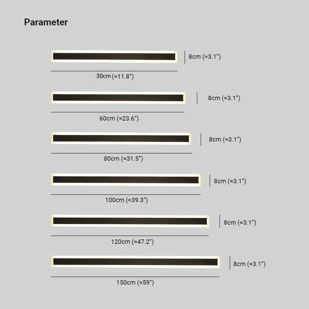 Ray Moderna Lineal Metal Aplique de Pared Exterior Negra — imagen 4 | Aura Lighting