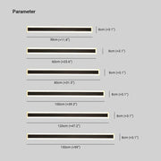 Ray Moderna Lineal Metal Aplique de Pared Exterior Negra — imagen 4 | Aura Lighting