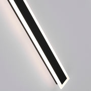 Ray Moderna Lineal Metal Aplique de Pared Exterior Negra — imagen 6 | Aura Lighting