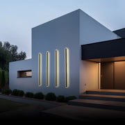 Ray Moderna Lineal Metal Aplique de Pared Exterior Negra — imagen 8 | Aura Lighting