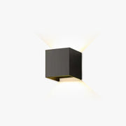 Ray Moderno Doble Foco Metal Aplique de Pared Exterior Negro/Blanco — imagen 1 | Aura Lighting
