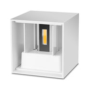 Ray Moderno Doble Foco Metal Aplique de Pared Exterior Negro/Blanco — imagen 14 | Aura Lighting