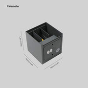 Ray Moderno Doble Foco Metal Aplique de Pared Exterior Negro/Blanco — imagen 4 | Aura Lighting