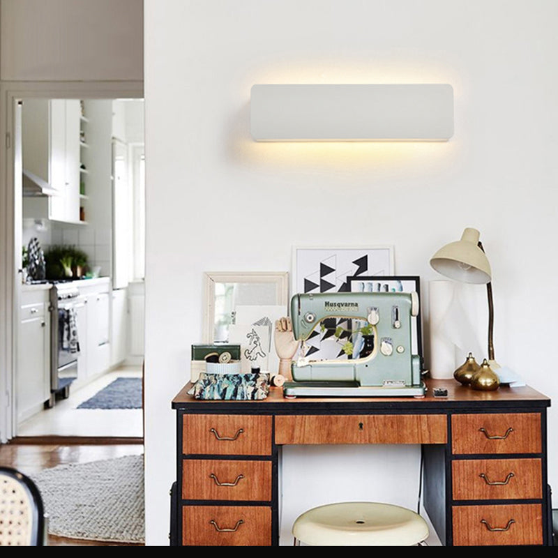 Ray Moderno LED Rectangular Aplique de Pared Interior Blanco — imagen 21 | Aura Lighting
