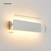 Ray Moderno LED Rectangular Aplique de Pared Interior Blanco — imagen 4 | Aura Lighting