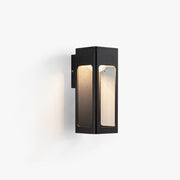 Ray Moderno Rectangular Aplique de Pared Exterior Negro — imagen 1 | Aura Lighting