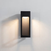 Ray Moderno Rectangular Aplique de Pared Exterior Negro — imagen 10 | Aura Lighting