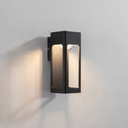 Ray Moderno Rectangular Aplique de Pared Exterior Negro — imagen 11 | Aura Lighting