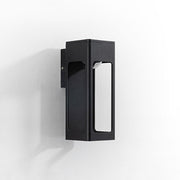 Ray Moderno Rectangular Aplique de Pared Exterior Negro — imagen 12 | Aura Lighting