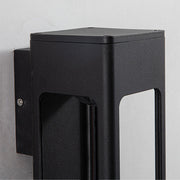 Ray Moderno Rectangular Aplique de Pared Exterior Negro — imagen 13 | Aura Lighting