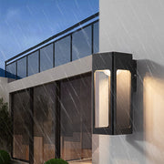 Ray Moderno Rectangular Aplique de Pared Exterior Negro — imagen 9 | Aura Lighting