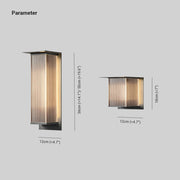 Ray Retro Cuboide Metal/Acrílico LED Aplique de Pared Exterior Negro — imagen 3 | Aura Lighting