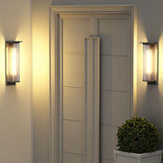 Ray Retro Cuboide Metal/Acrílico LED Aplique de Pared Exterior Negro — imagen 4 | Aura Lighting