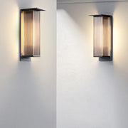 Ray Retro Cuboide Metal/Acrílico LED Aplique de Pared Exterior Negro — imagen 9 | Aura Lighting