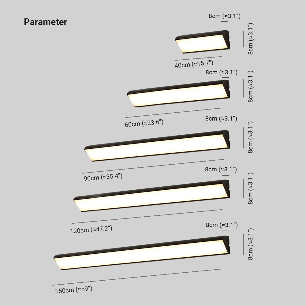 Ray Aplique Moderno Tri-Rism Metal/Acrilico Impermeable Negro — imagen 3 | Aura Lighting