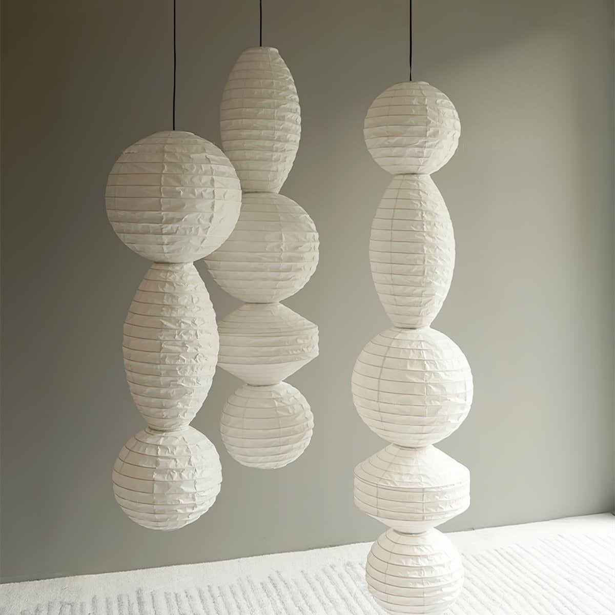 Ritta Lámpara Colgante de Linterna de Papel Estilo Wabi-sabi — imagen 3 | Aura Lighting