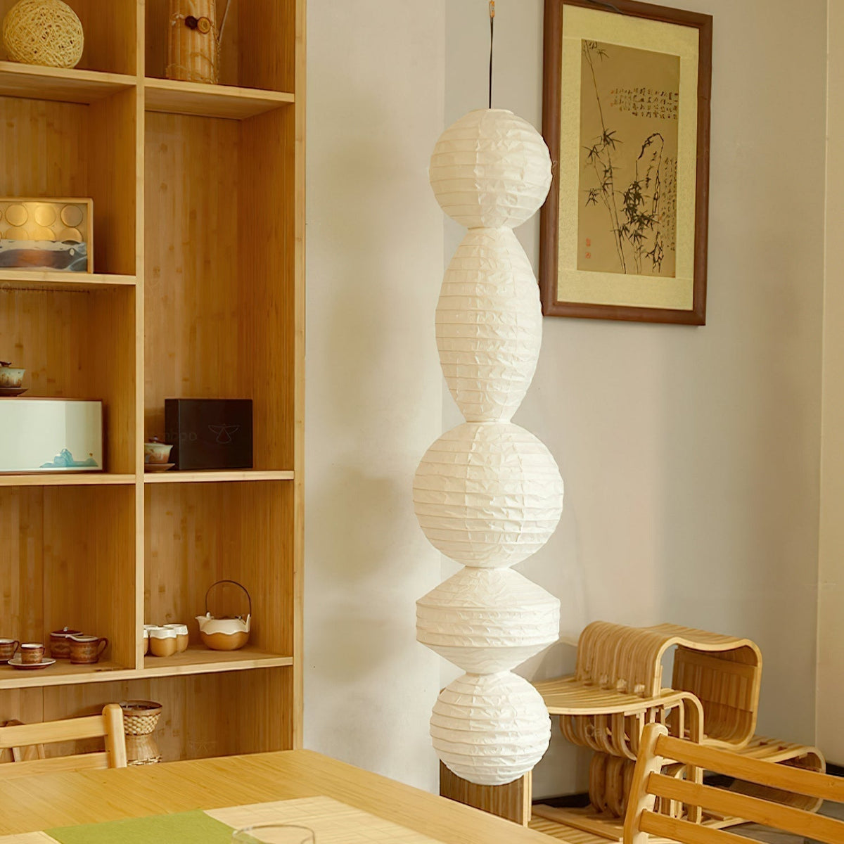 Ritta Lámpara Colgante de Linterna de Papel Estilo Wabi-sabi — imagen 9 | Aura Lighting