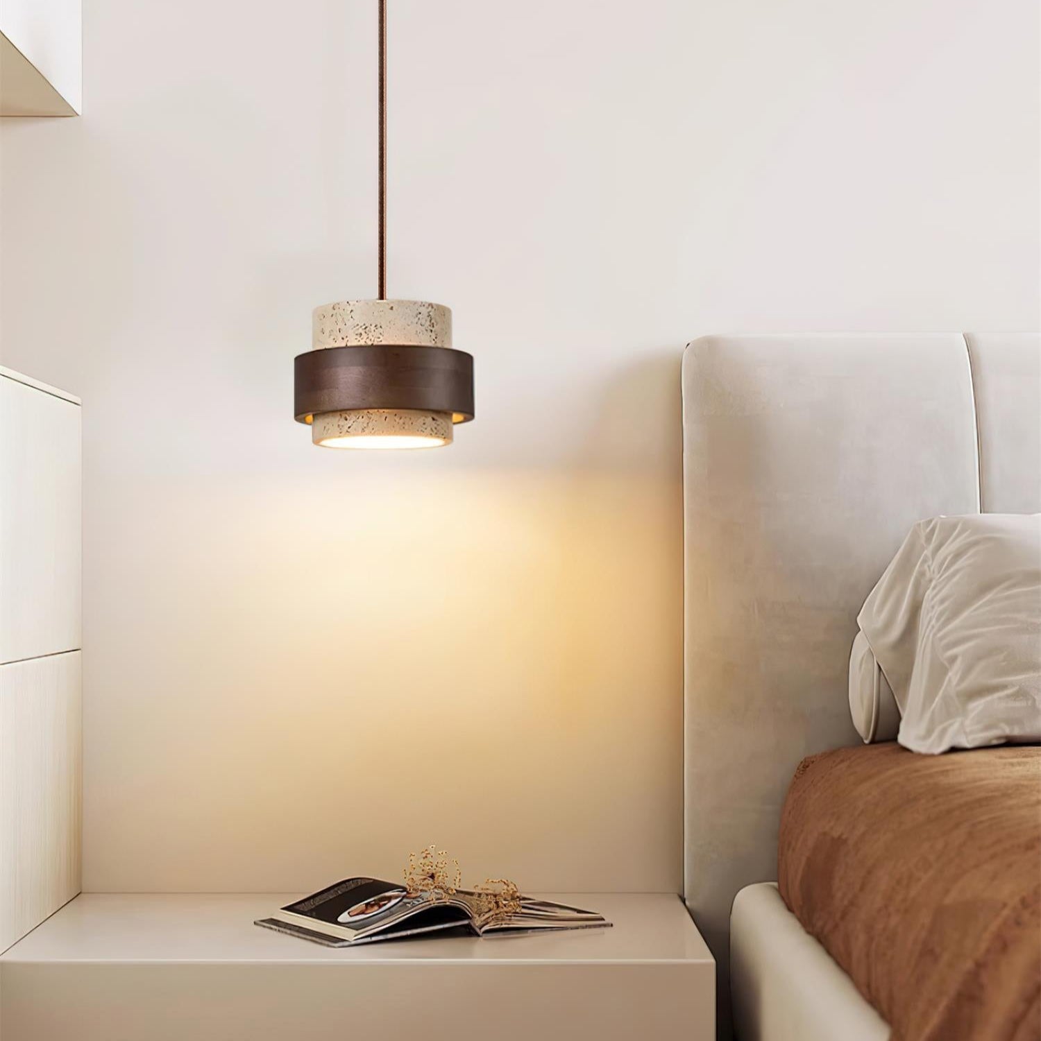 Ritta Lámpara colgante de travertino — imagen 11 | Aura Lighting