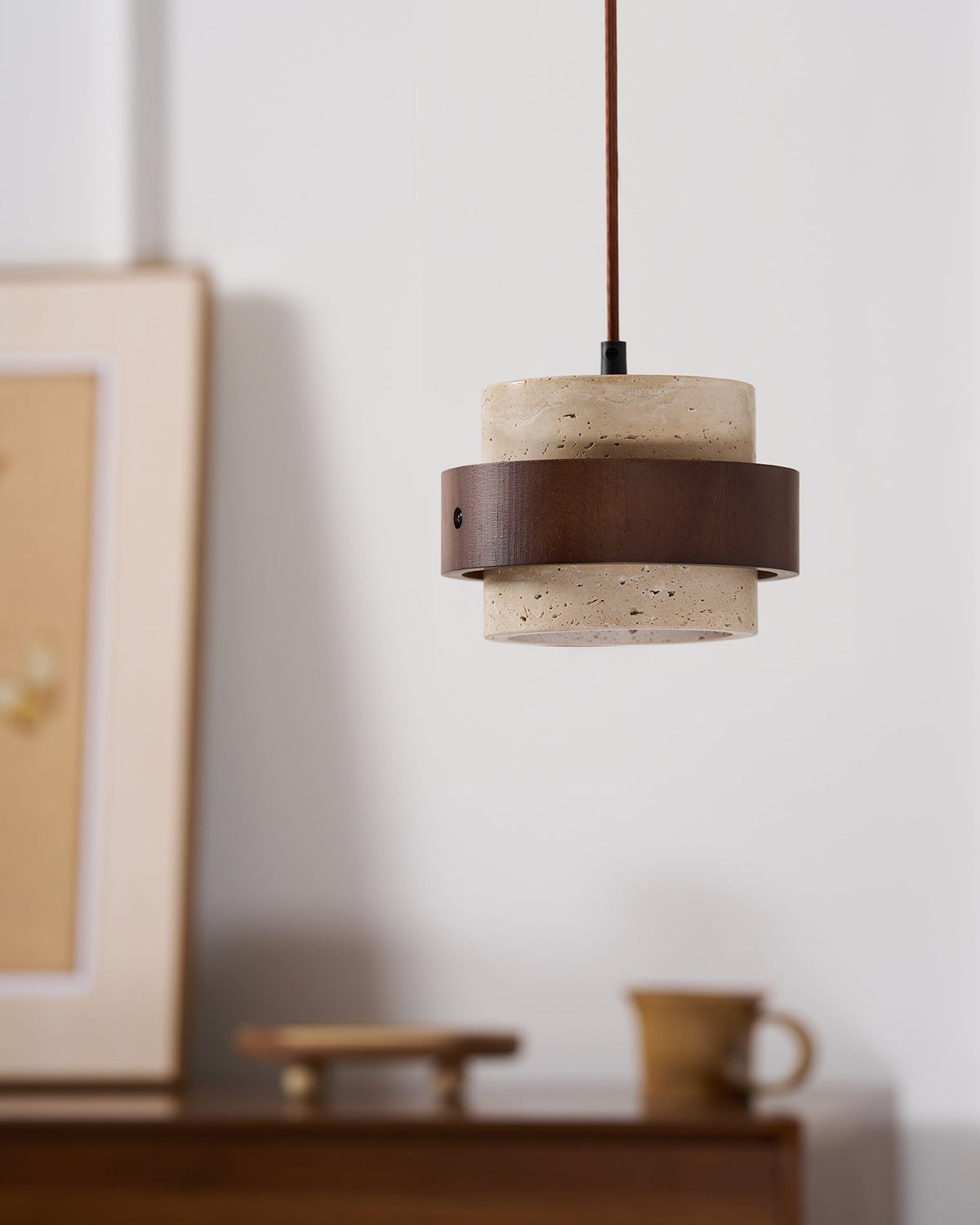 Ritta Lámpara colgante de travertino — imagen 27 | Aura Lighting