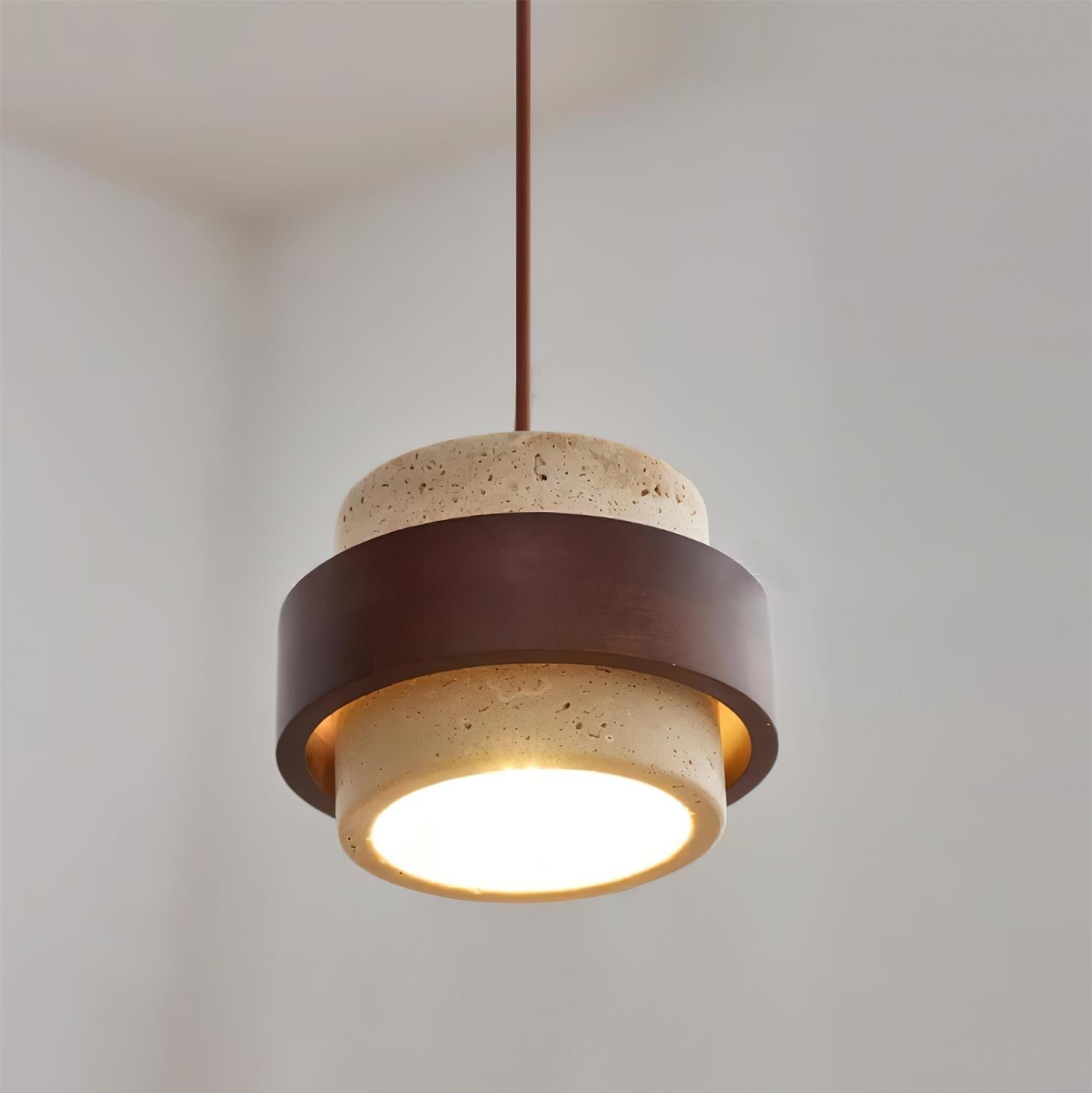 Ritta Lámpara colgante de travertino — imagen 4 | Aura Lighting