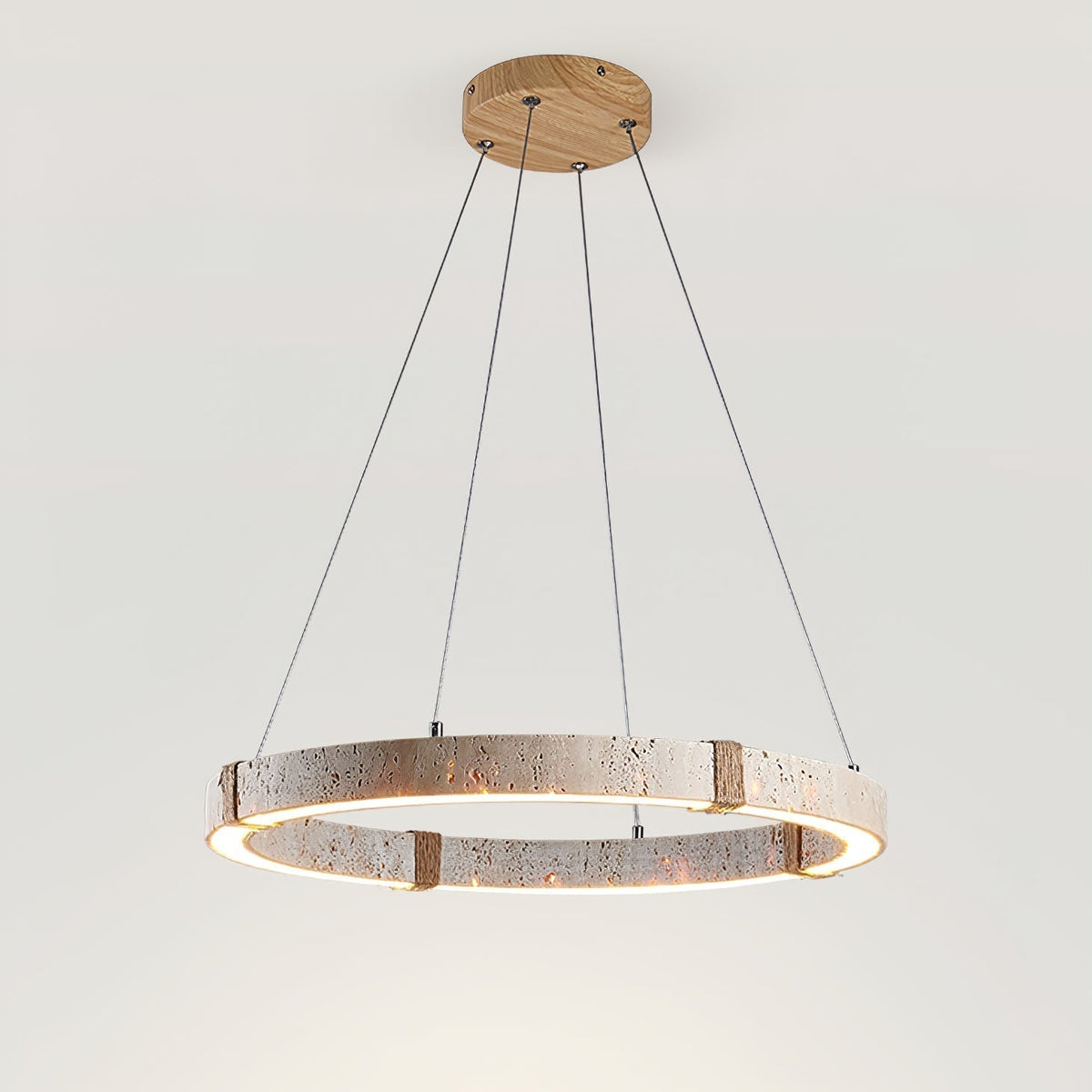 Ritta Lámpara Colgante de Travertino en Forma de Anillo — imagen 11 | Aura Lighting