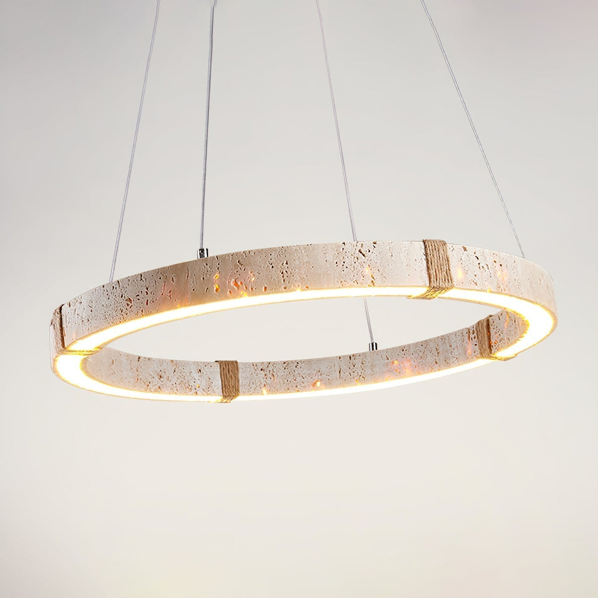 Ritta Lámpara Colgante de Travertino en Forma de Anillo — imagen 12 | Aura Lighting