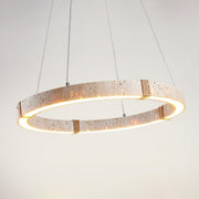 Ritta Lámpara Colgante de Travertino en Forma de Anillo — imagen 12 | Aura Lighting