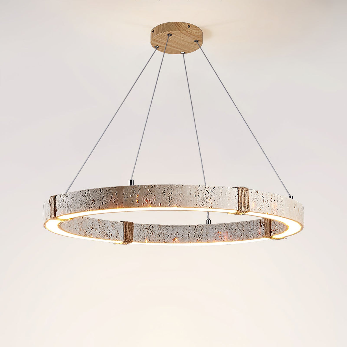Ritta Lámpara Colgante de Travertino en Forma de Anillo — imagen 15 | Aura Lighting