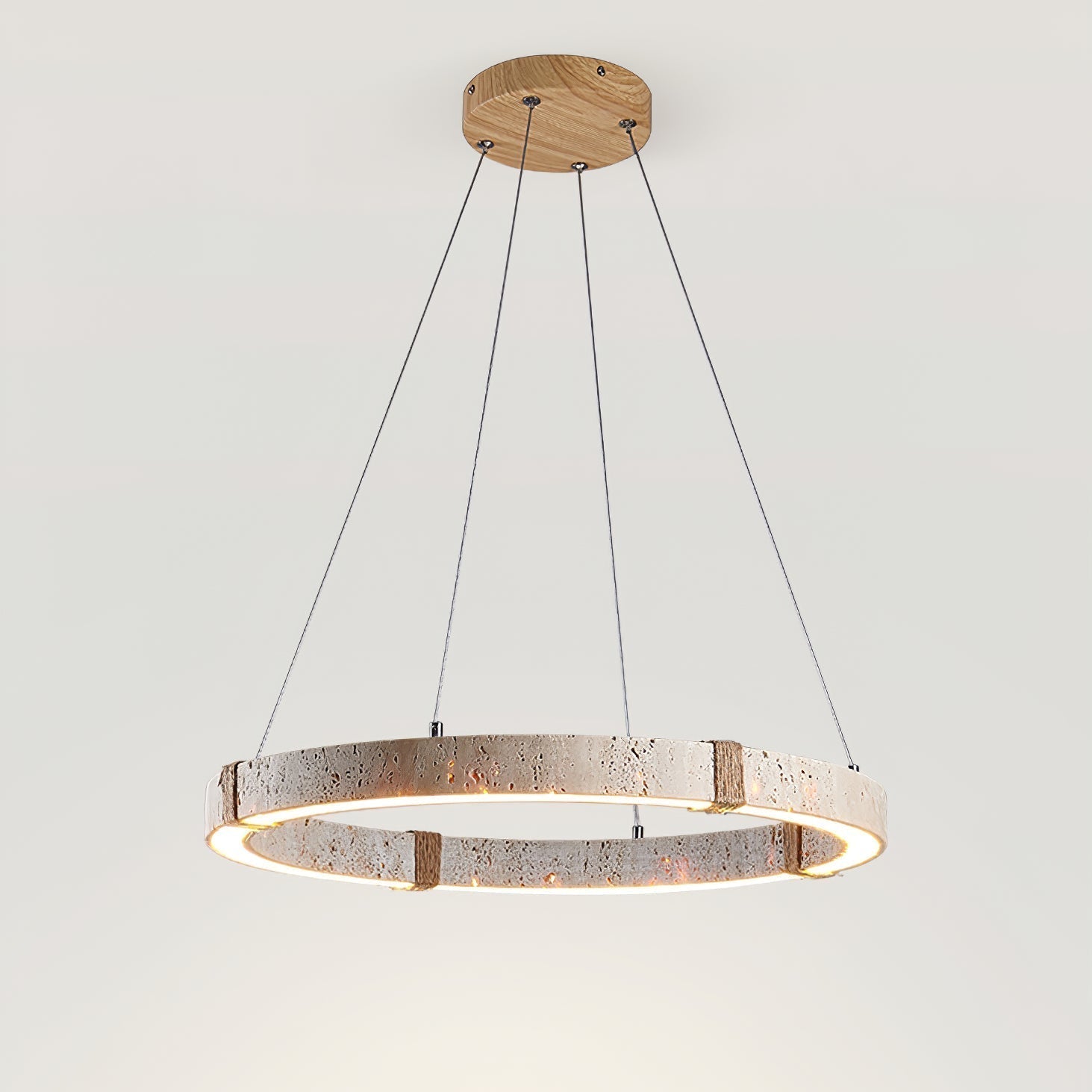 Ritta Lámpara Colgante de Travertino en Forma de Anillo — imagen 17 | Aura Lighting
