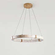 Ritta Lámpara Colgante de Travertino en Forma de Anillo — imagen 8 | Aura Lighting