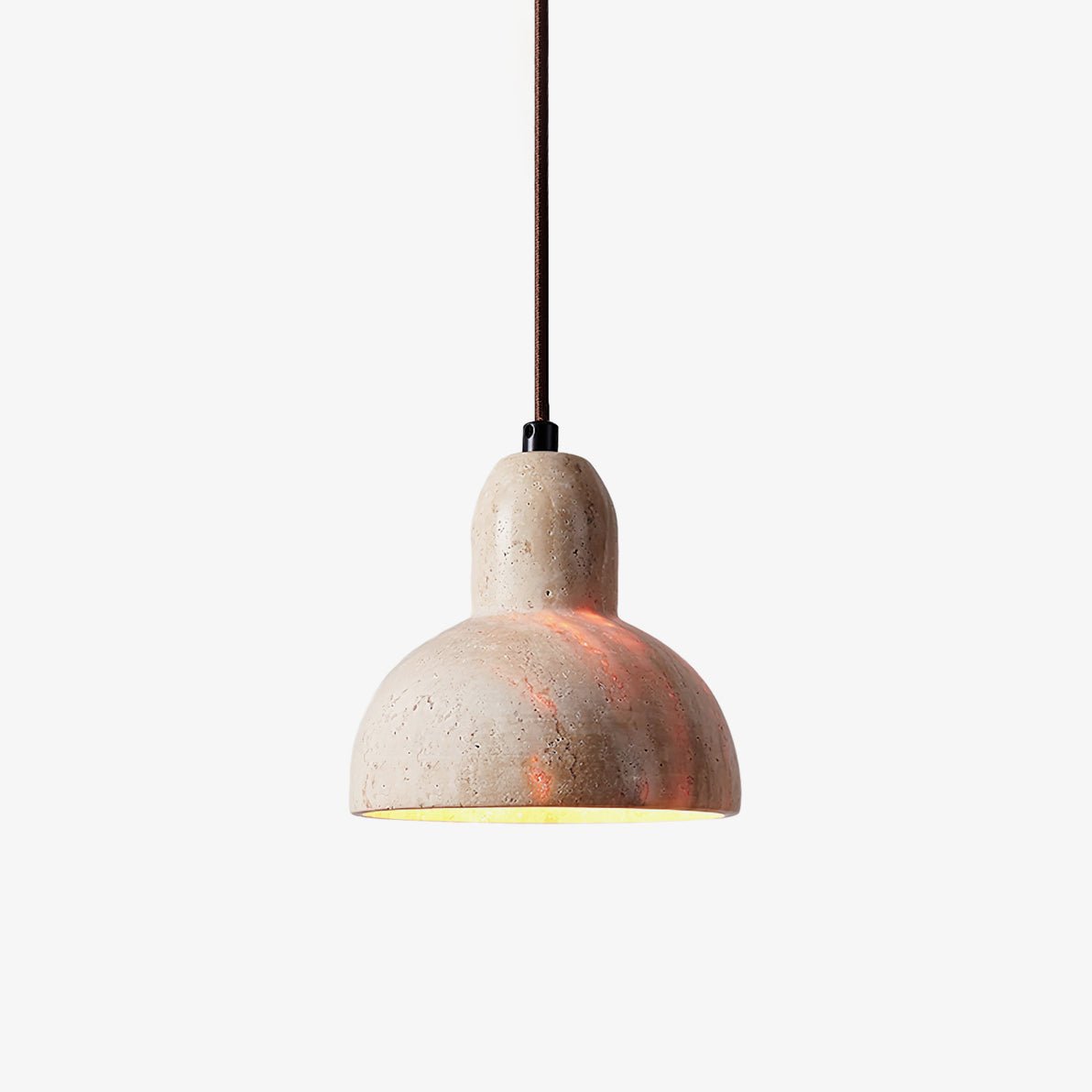 Ritta Lámpara Colgante de Travertino en Forma de Cúpula — imagen 1 | Aura Lighting
