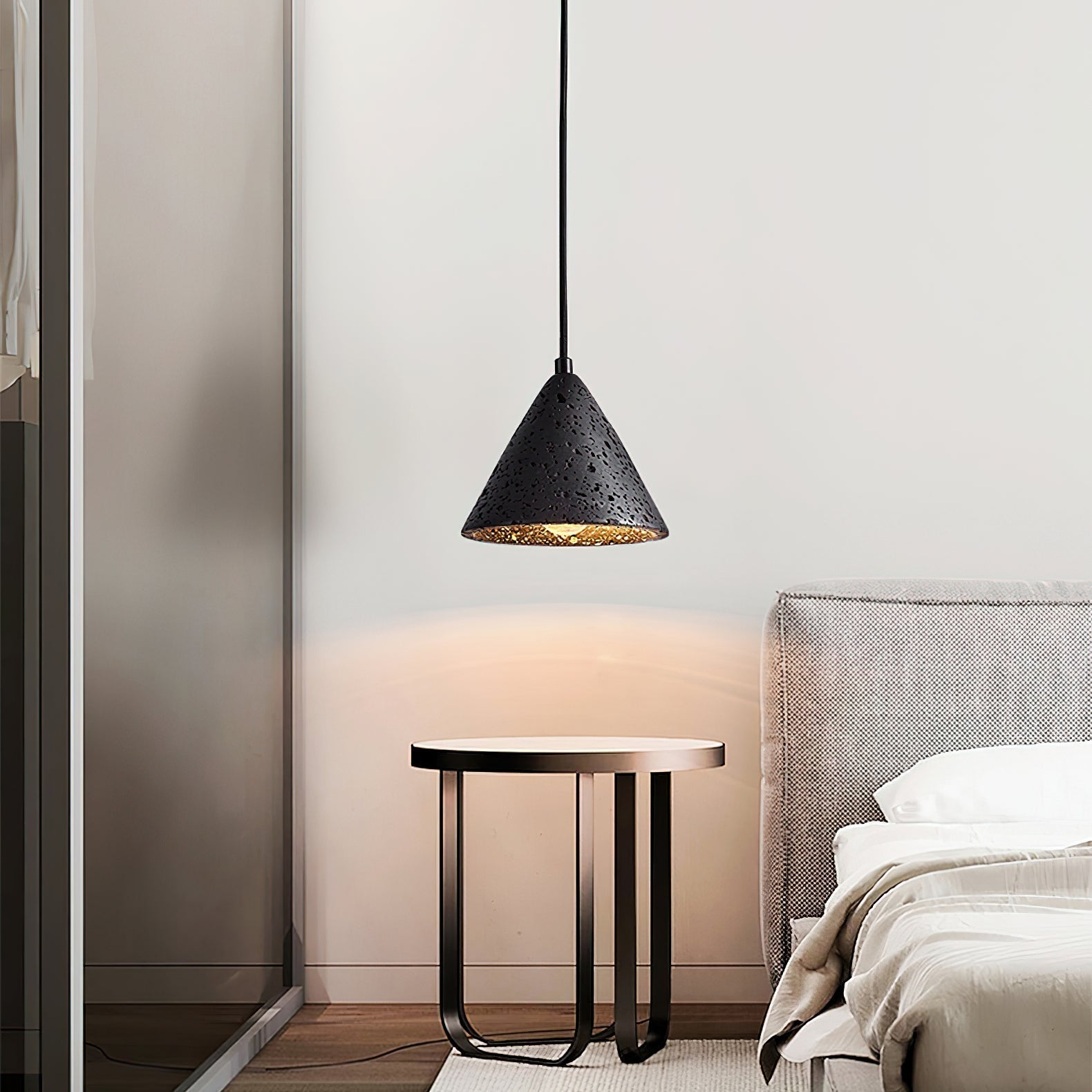Ritta Lámpara Colgante de Travertino en Forma de Cúpula — imagen 14 | Aura Lighting
