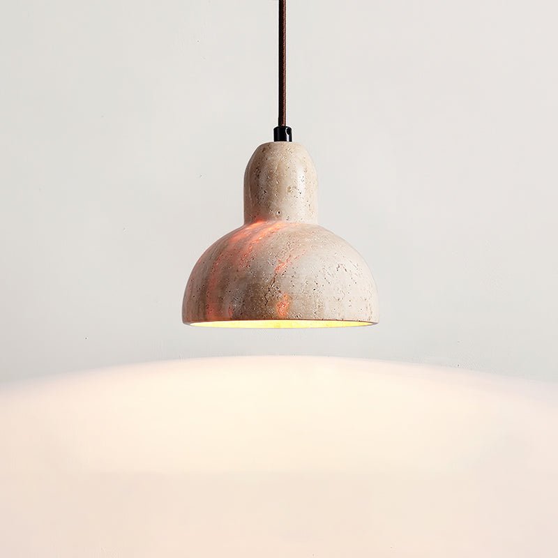 Ritta Lámpara Colgante de Travertino en Forma de Cúpula — imagen 31 | Aura Lighting