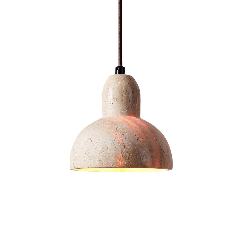 Ritta Lámpara Colgante de Travertino en Forma de Cúpula — imagen 8 | Aura Lighting