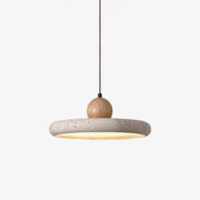 Ritta Lámpara Colgante de Travertino y Madera — imagen 1 | Aura Lighting