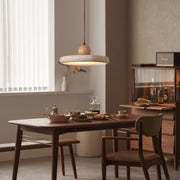 Ritta Lámpara Colgante de Travertino y Madera — imagen 2 | Aura Lighting