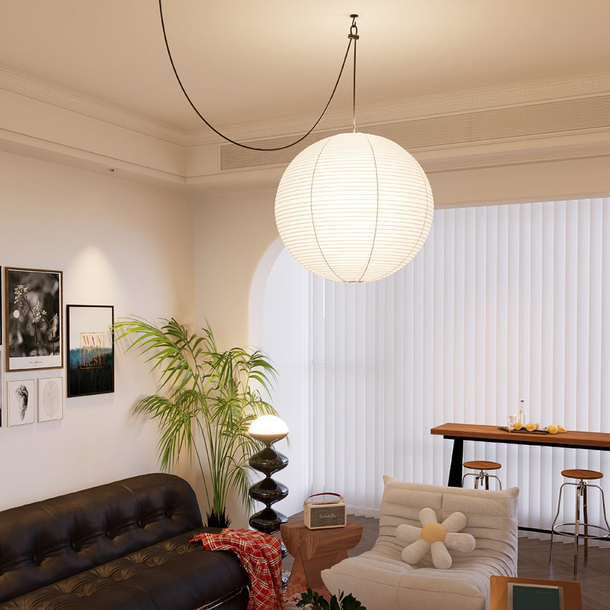 Ritta Lámpara Colgante Swag de Papel — imagen 12 | Aura Lighting