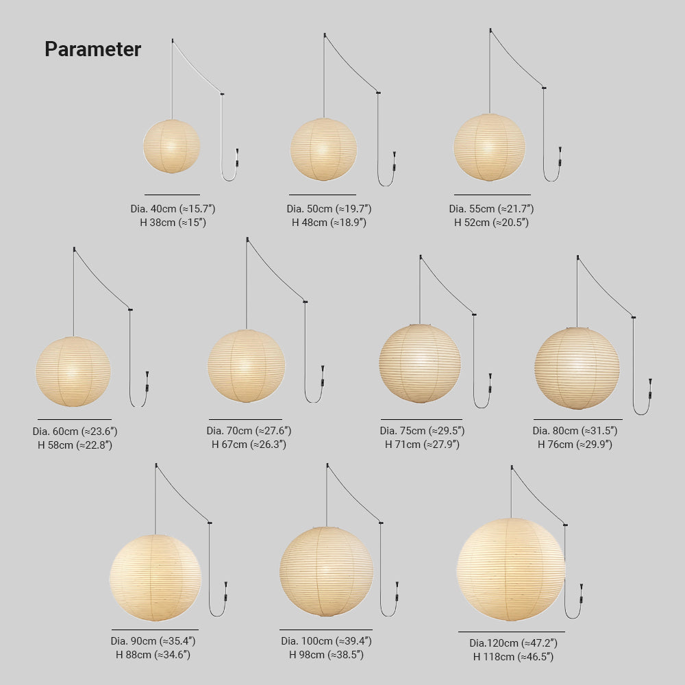 Ritta Lámpara Colgante Swag de Papel — imagen 3 | Aura Lighting