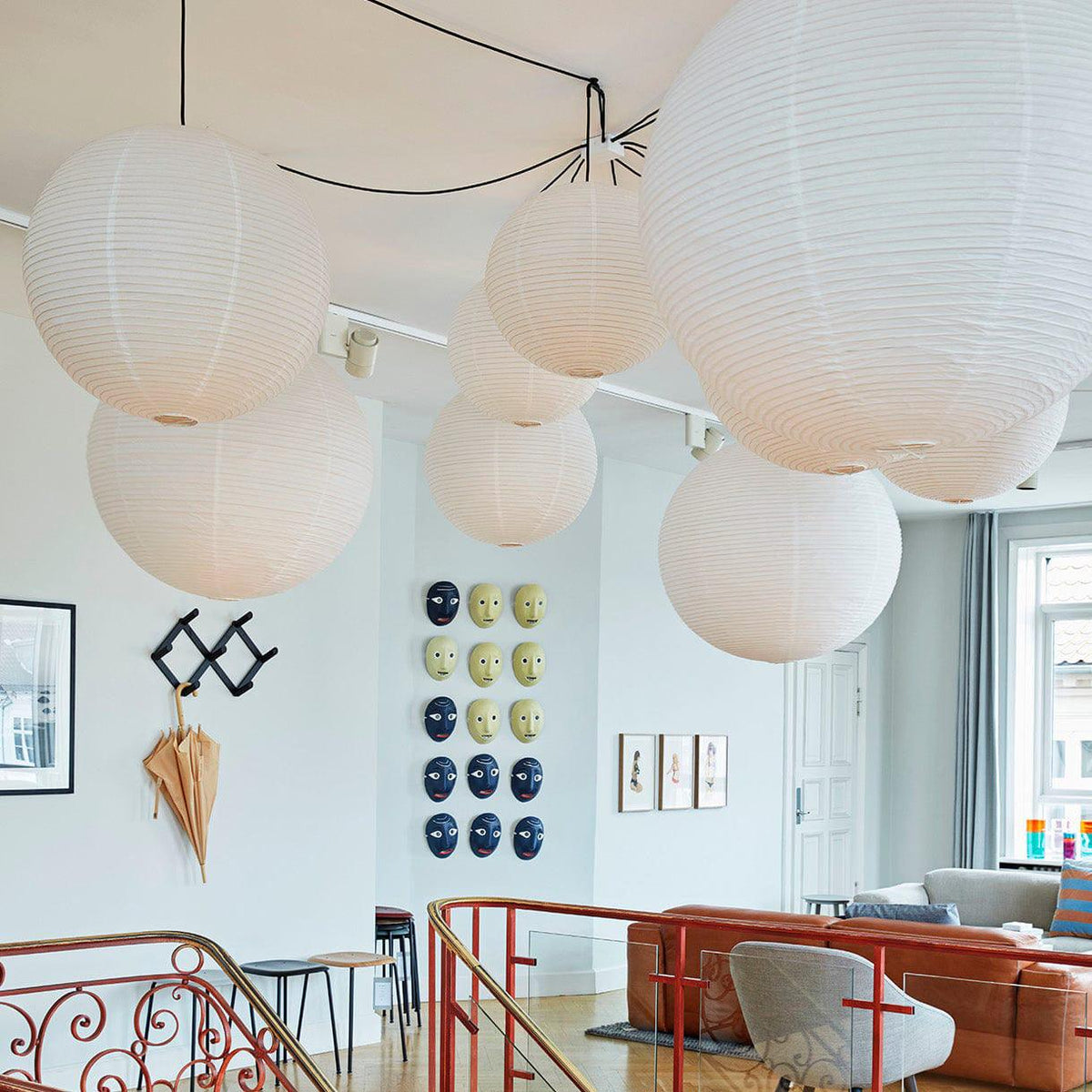 Ritta Lámpara Colgante Swag de Papel — imagen 4 | Aura Lighting