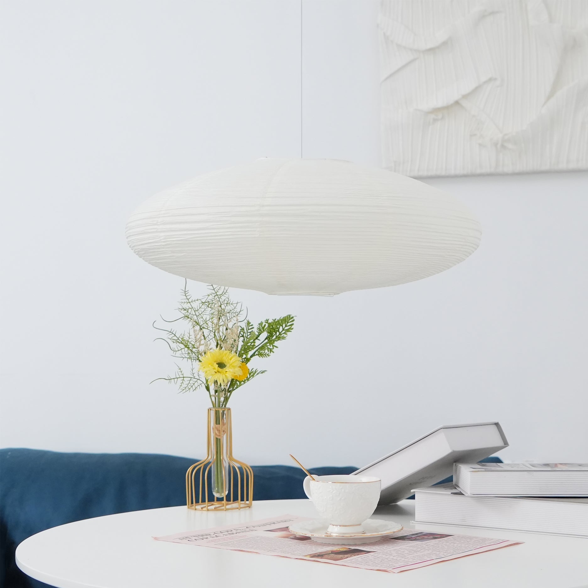 Ritta Lámpara Colgante Tipo Swag de Papel Washi — imagen 4 | Aura Lighting