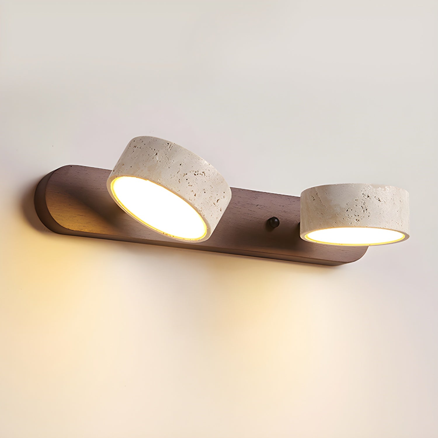 Ritta Lámpara de Pared Interior de Travertino Neutra — imagen 10 | Aura Lighting